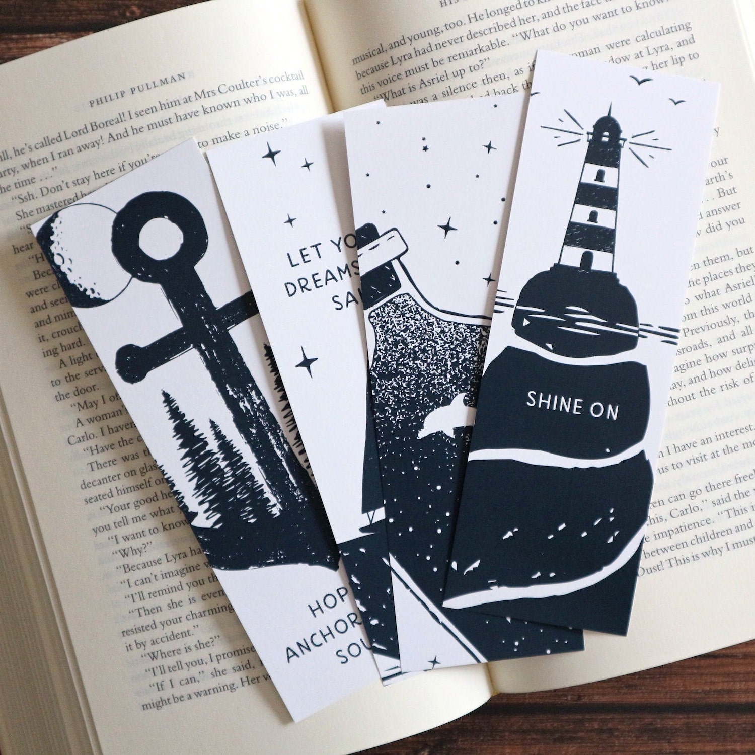 Digitale Lesezeichen PDF zum Ausdrucken mit Sprüchen Anker Etsy