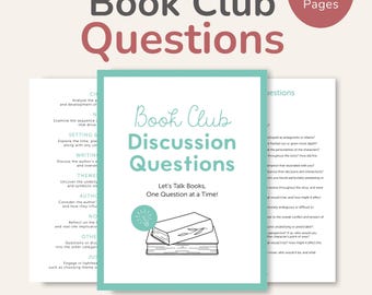 Book Club Questions, 150 Discussion Questions as Conversation Starters, PDF – DOWNLOAD