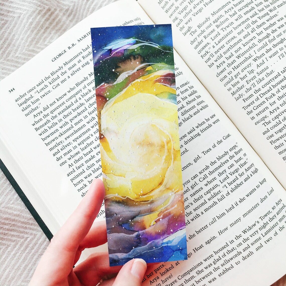 printable bookmarks space bookmark set watercolour galaxy etsy