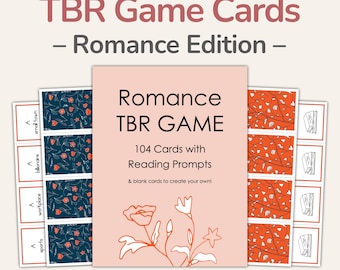 Romance TBR Game, Printable Reading Prompts Cards, What to Read Next, PDF – DOWNLOAD