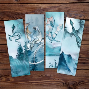 Dragon Bookmarks Printable, Fantasy Bookmarks, Dragon Gifts for Readers, PDF – DOWNLOAD