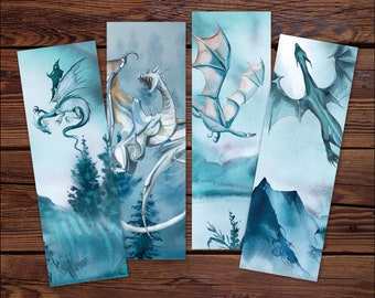 Dragon Bookmarks Printable, Fantasy Bookmarks, Dragon Gifts for Readers, PDF – DOWNLOAD