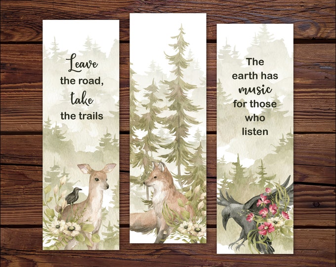 printable bookmarks planners literary cards by onbookstreet