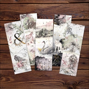 Woodland Animal Bookmark Set, Watercolor Bookmarks Printable, Reading Gifts, Nature Themed Bookish Gifts, Book Lover Gift, PDF – DOWNLOAD