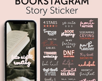 Bookstagram Sticker, Instagram Story Sticker for Book Lovers, Digital Reading Journal Sticker – DOWNLOAD