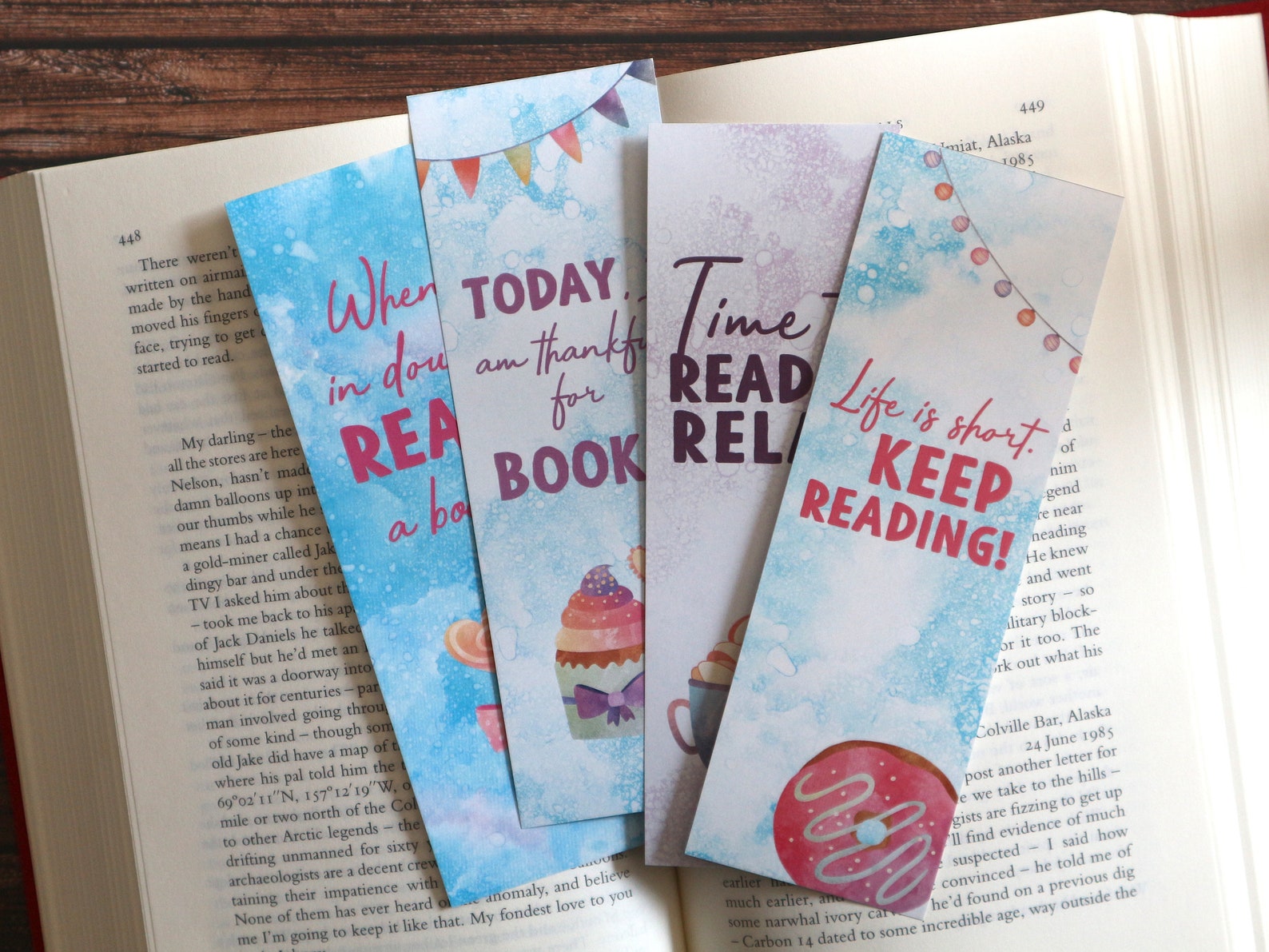 Printable Bookmarks Bookish Quotes Cute Bookmarks for Books Etsy