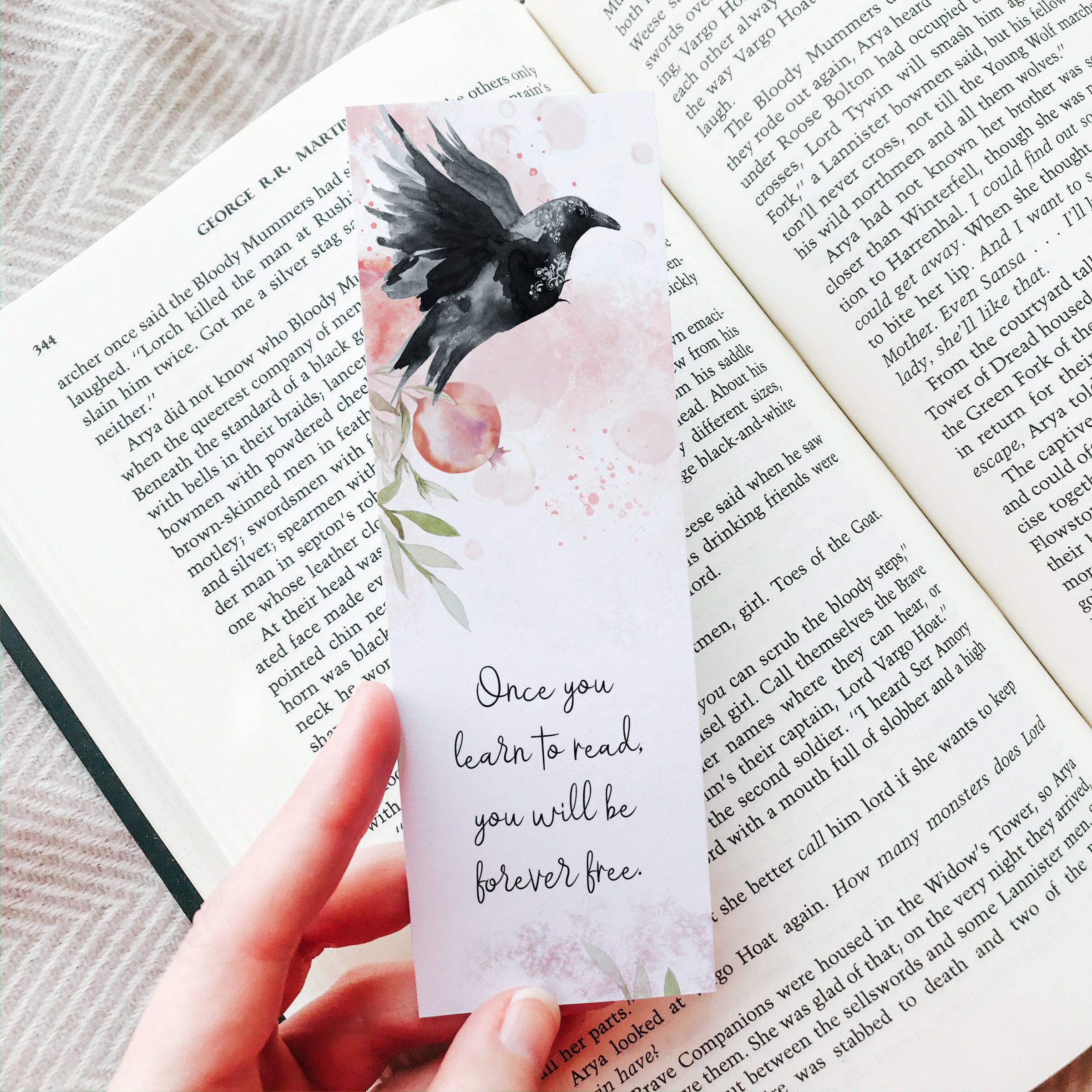 printable bookmarks with quotes watercolor bookmark art etsy