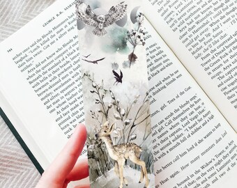Segnalibri animali della foresta da stampare, segnalibri digitali illustrati Animali naturali, regalo per gli amanti dei libri, accessori per libri per lettori, DOWNLOAD