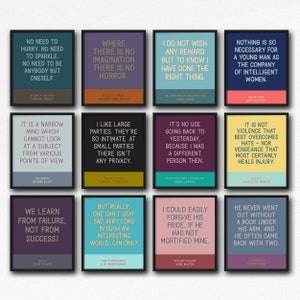 Literary Gallery Wall Set of 12 Prints, Classic Literature Book Quotes – DOWNLOAD