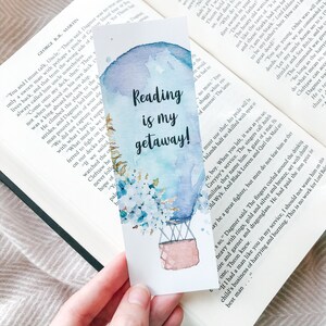 Printable Bookmark with Quote, Reading Gifts, Book Lover Gift, Bookish Gifts for Readers, Watercolor Bookmark, Digital Book Marker, DOWNLOAD