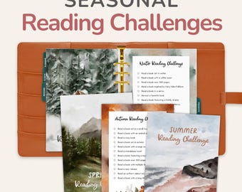 Reading Challenge Planner Inserts Printable, Reading Prompts, PDF – DOWNLOAD