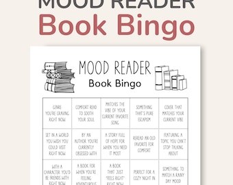 Mood Reader Book Bingo, Printable TBR Game, Reading Challenge, PDF – DOWNLOAD