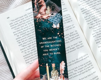 Witches Bookmark, Witchcraft Printable Book Marker, Feminist Bookworm Gifts for Readers, Reading Gifts, Book Lover Gift, Magic Art, DOWNLOAD