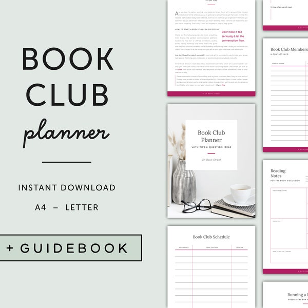 Book Club Template Etsy Book Club Template Etsy