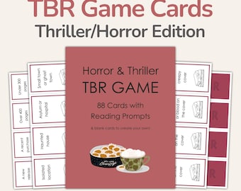 Tarjetas de juego de terror y suspense TBR para imprimir, PDF – DESCARGAR