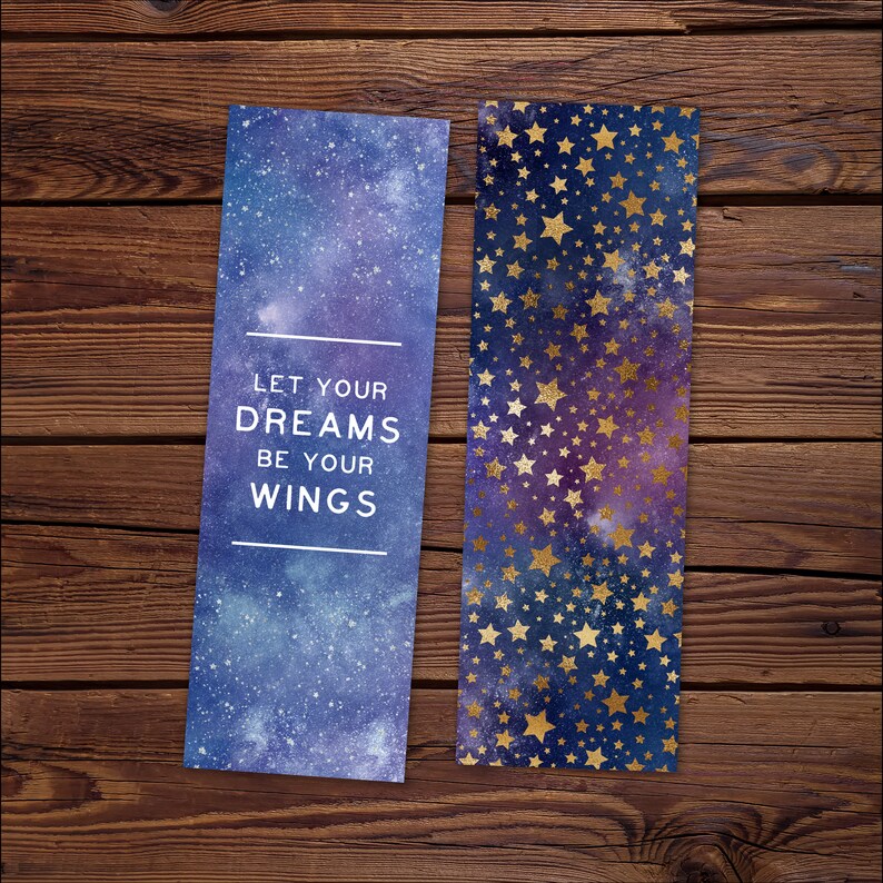 star galaxy printable bookmarks motivational gifts for etsy