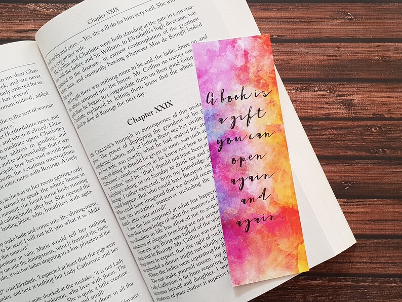 watercolor bookmark printable bookmarks book quote