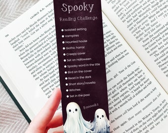 Spooky Reading Challenge Bookmark Printable, Halloween Reading Challenge, PDF – DOWNLOAD