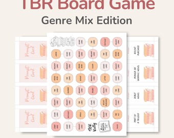 Printable TBR Board Game with Reading Prompts, Reading Challenge – DOWNLOAD