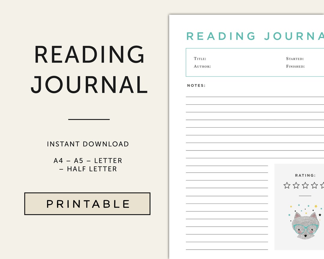 16 Best PDF Reading Journal Printables