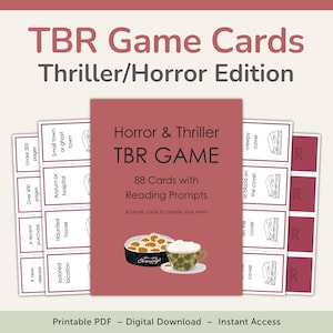 Cartes de jeu Horreur & Thriller TBR à imprimer, PDF – TÉLÉCHARGEMENT