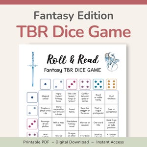 Fantasy TBR Game with Reading Prompts, What to Read Next, Printable – DOWNLOAD