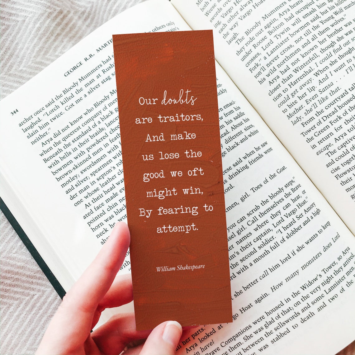 Shakespeare Quotes Bookmark Set Printable Bookmarks With | Etsy