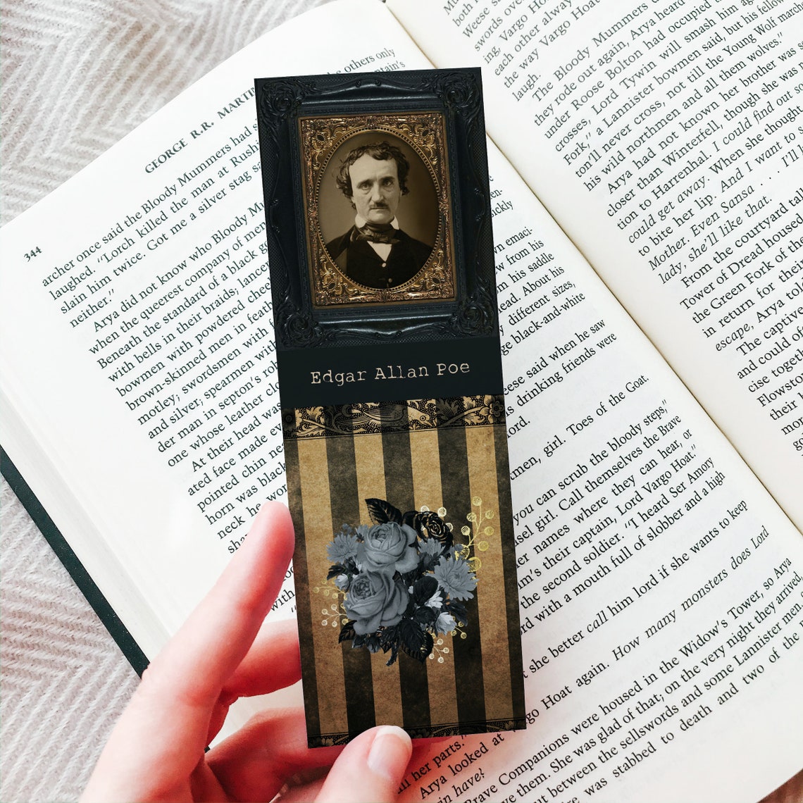 gothic horror bookmark set digital printable bookmarks etsy