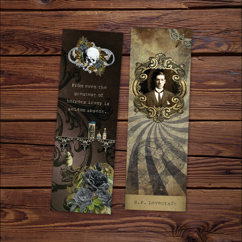 Lovecraft Printable Bookmark Set, Macabre Horror Gifts, Reading Gifts ...