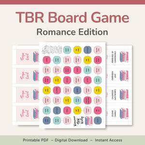 Jeu de réduction SUB avec plateau de jeu et cartes, défi romanesque, PDF – TÉLÉCHARGER