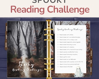 Spooky Reading Challenge Printable, Halloween Reading Prompts, What to Read Next, PDF – DOWNLOAD