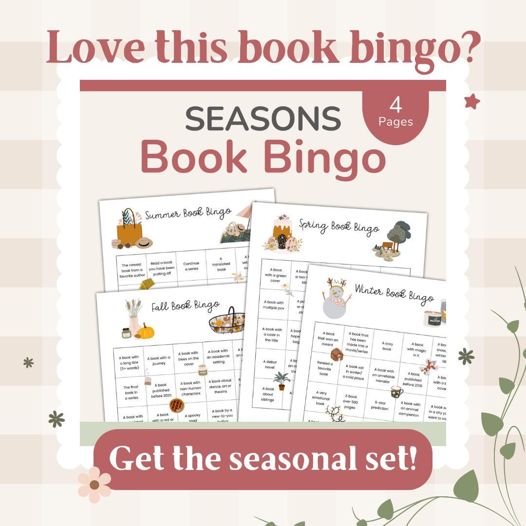 Spring Book Bingo Printable, TBR Game, Reading Prompts, What to Read ...