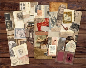 Sherlock Holmes Bookmarks Printable, Literary Gifts for Book Lovers, Digital DOWNLOAD