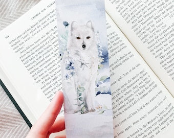 Arctic Fox Bookmark Printable, DOWNLOAD