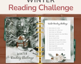 Winter Reading Challenge Printable Planner Inserts, Reading Prompts, What to Read Next, PDF – DOWNLOAD