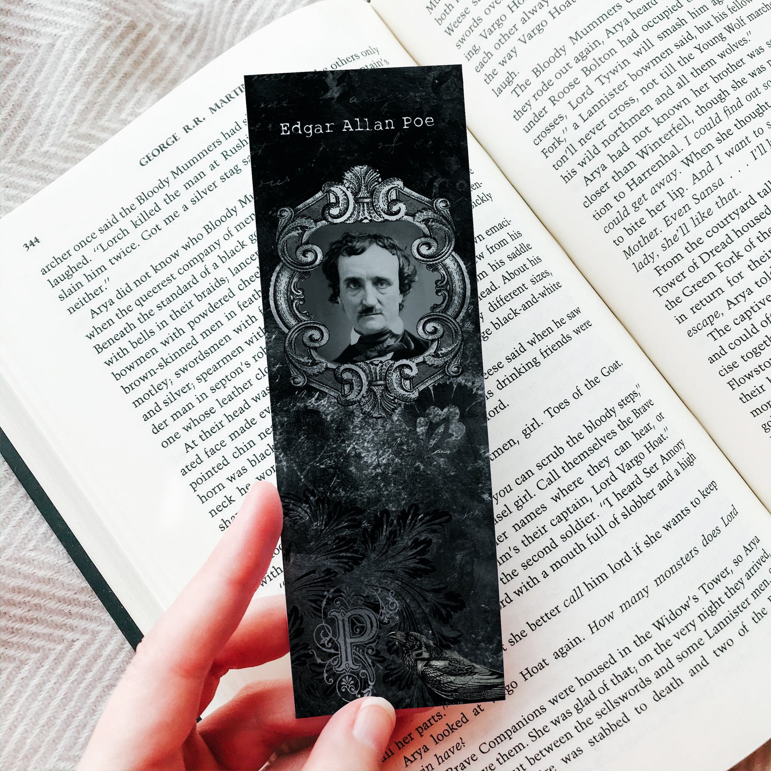 edgar allan poe printable bookmark set gothic fiction horror etsy