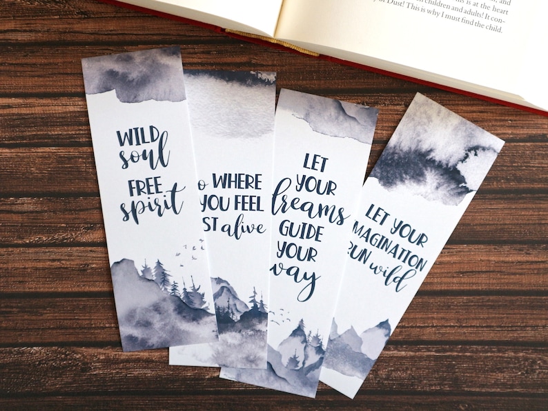 printable bookmarks inspirational quotes bookmark set wild
