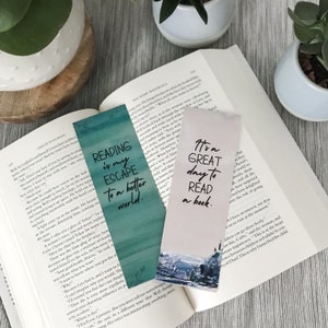 Printable Bookmarks Set With Bookish Quotes Bookmark Digital - Etsy