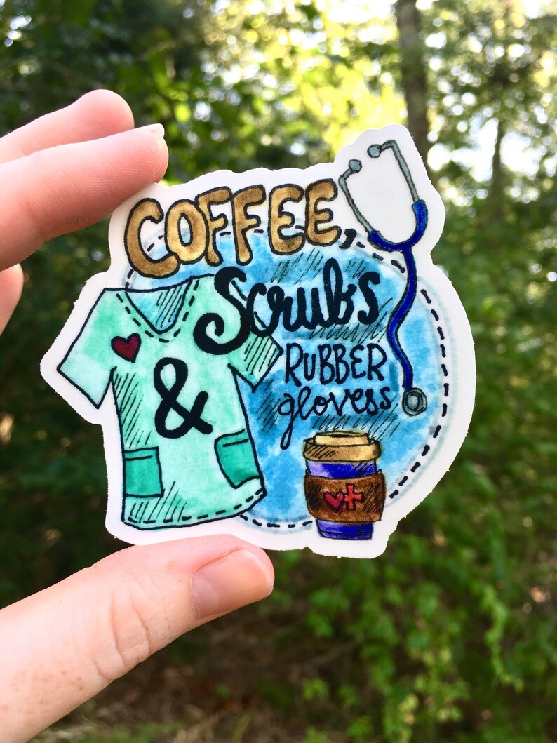 Nurse Medical Healthcare Vinyl Sticker Decals Dishwasher Safe Etsy