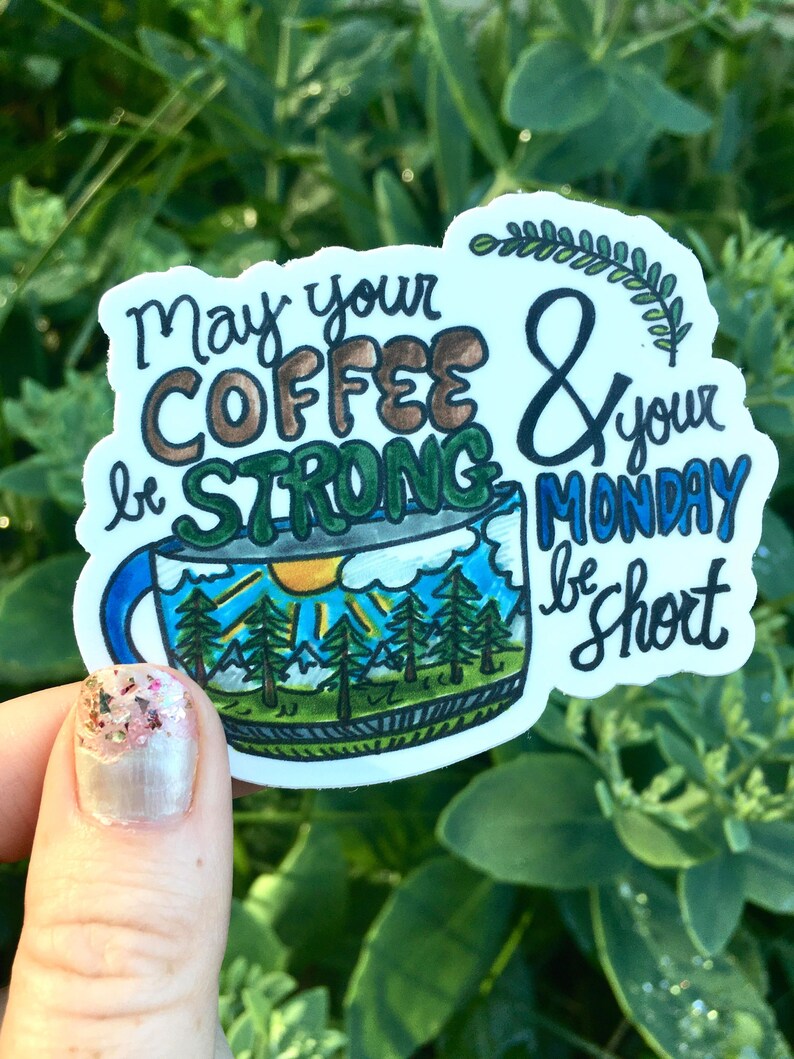 Coffee 3 Pack Vinyl Sticker Decal Dishwasher Safe Etsy