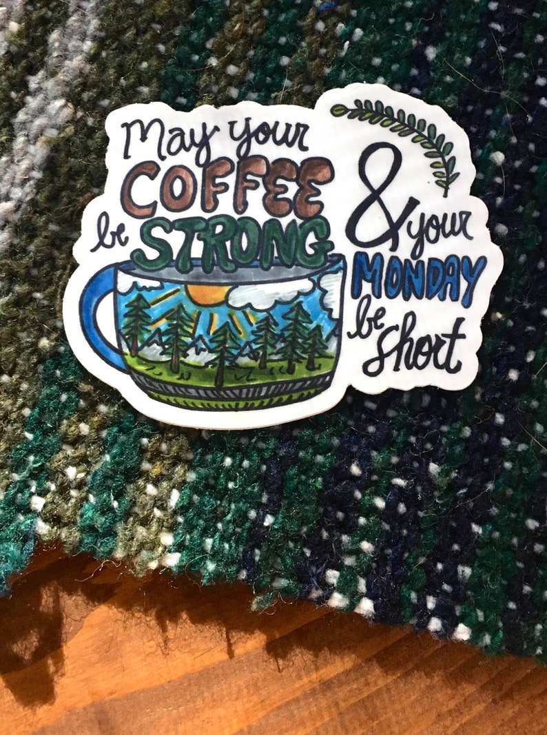 Coffee 3 Pack Vinyl Sticker Decal Dishwasher Safe Etsy