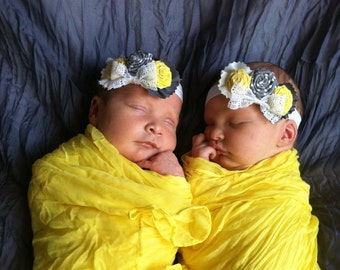 Triple rose headband