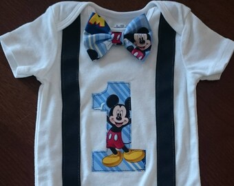 Mickey Mouse 1st Birthday/Cake Smash Onesie