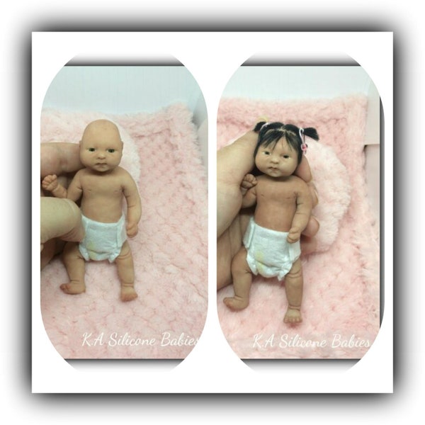 Full Body Mini Silicone Baby Jasmine (4.5inches).