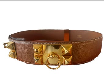Hermes Rare Constance 35mm Gold Stripy H Black Orange Reversible Belt 90cm Hermes Rare Constance 35mm Gold Stripy H Black Orange  main image 4