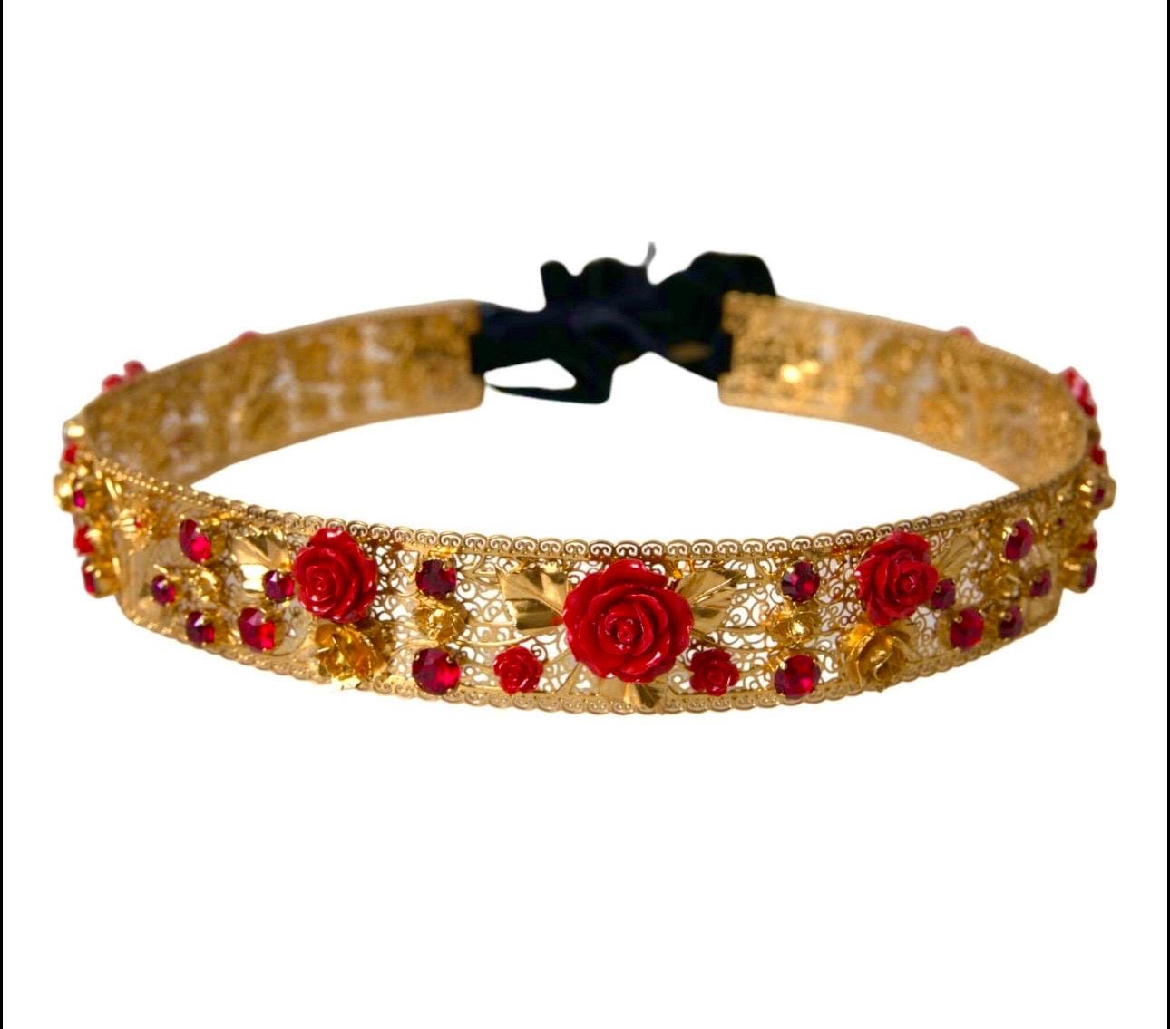 【新品】DOLCE&GABBANA ドルチェ&ガッバーナ ★クリスタル装飾ベルト ドルチェ＆ガッバーナ メタルクリスタル装飾ベルト - Etsy 日本