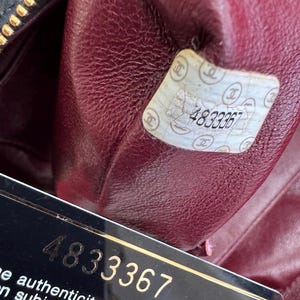 CHANEL Black circa 1997 with authenticity card, Chanel vintage tote bag, 1997 Vintage Chanel, Chanel Iconic tote image 12
