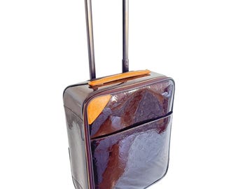 Louis Vuitton Monogram Vernis Rolling Suitcase Carry On Brown Authentice, Luxury Travel, LV Carry On