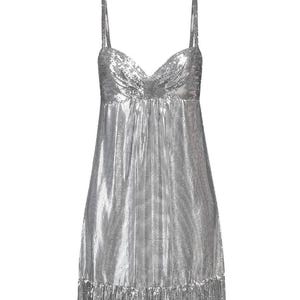 rabanne mesh slip dress RABANNE Mesh Slip Dress in Gold