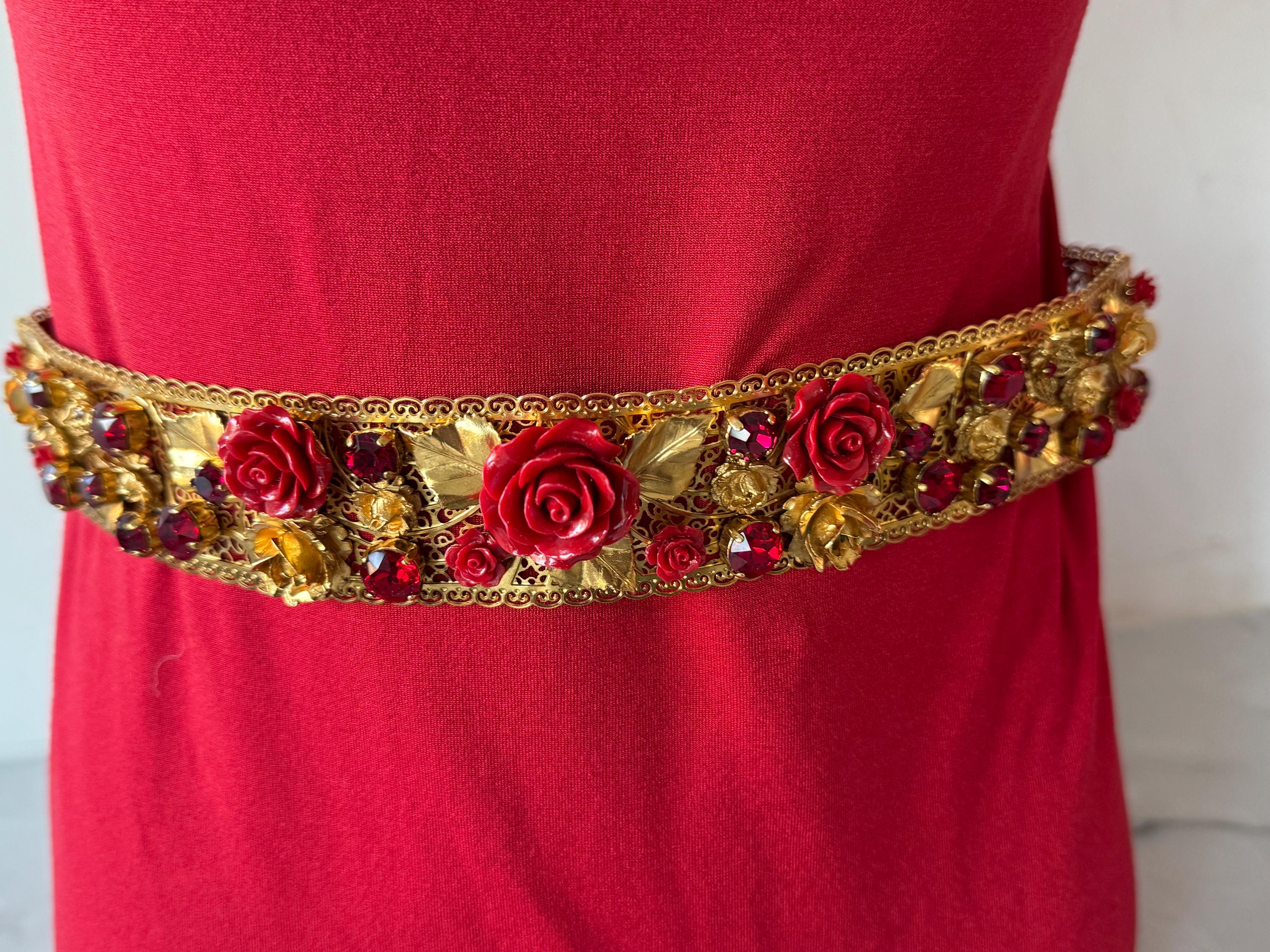 ドルチェ＆ガッバーナ メタルクリスタル装飾ベルト - Etsy 日本